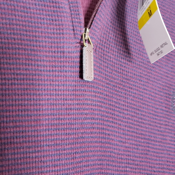 NEW Chaps Stripes Thermal Knit Mens Top Shirt Casual Office Spring Sweater - Picture 5 of 8